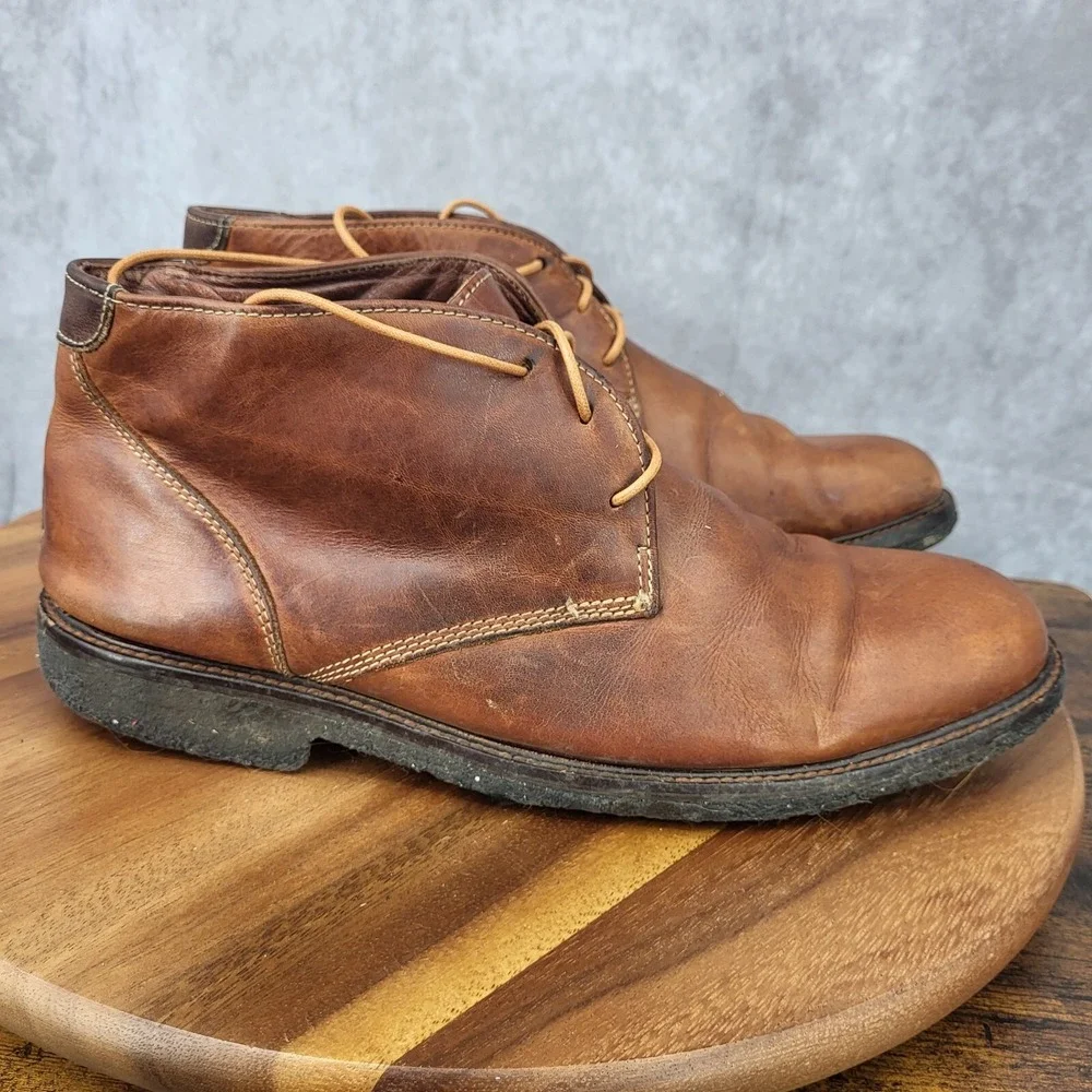 Johnston Murphy Chukka Boots Mens 8.5 Copeland Brown Leather‎ 25-2022